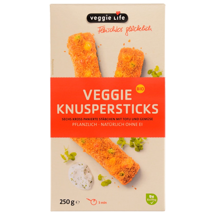 Veggie Life Veggie Knuspersticks Tofustäbchen vegan 250g